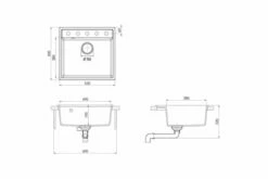 Køkkenvask Med Overløbshul Granit Sort -TRADEMAX Salg koekkenvask med overloebshul granit sort sort 2241519 1