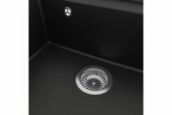 Køkkenvask Med Overløbshul Granit Sort -TRADEMAX Salg koekkenvask med overloebshul granit sort sort 2242197