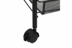 Køkkenvogn Med 3 Hylder 46x26x64 Cm Jern Sort 27 Køkkenvogn Med 3 Hylder 46x26x64 Cm Jern Sort -TRADEMAX Salg koekkenvogn med 3 hylder 46x26x64 cm jern sort sort 3916404 1