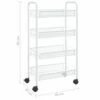 Køkkenvogn Med 4 Hylder 46x26x85 Cm Jern Hvid -TRADEMAX Salg koekkenvogn med 4 hylder 46x26x85 cm jern hvid hvid 3923900