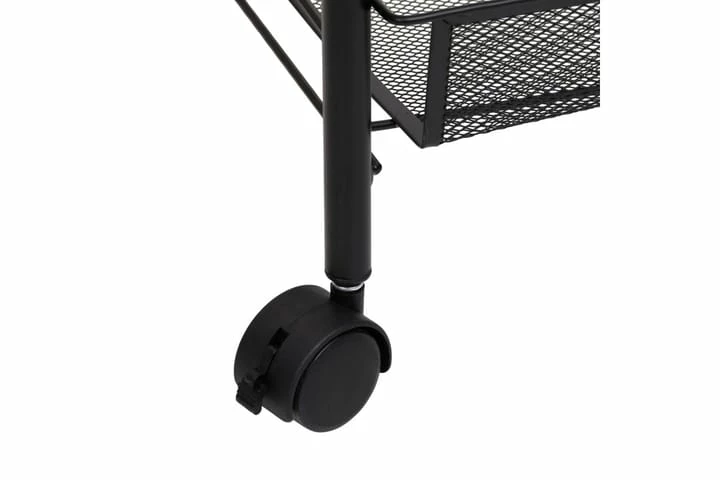 Køkkenvogn Med 4 Hylder 46x26x85 Cm Jern Sort 12 Køkkenvogn Med 4 Hylder 46x26x85 Cm Jern Sort - Billede 10