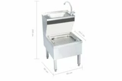 Kommerciel Håndvask Med Vandhane Fritstående Rustfrit Stål -TRADEMAX Salg kommerciel haandvask med vandhane fritstaaende rustfrit staal soelv 1931362