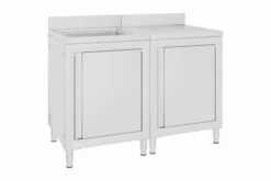 Kommerciel Køkkenvask Med Skab 120x60x96 Cm Rustfrit Stål -TRADEMAX Salg kommerciel koekkenvask med skab 120x60x96 cm rustfrit staal 2370830 1