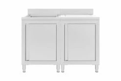 Kommerciel Køkkenvask Med Skab 120x60x96 Cm Rustfrit Stål -TRADEMAX Salg kommerciel koekkenvask med skab 120x60x96 cm rustfrit staal 2373286 1