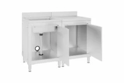 Kommerciel Køkkenvask Med Skab 120x60x96 Cm Rustfrit Stål -TRADEMAX Salg kommerciel koekkenvask med skab 120x60x96 cm rustfrit staal 2373287