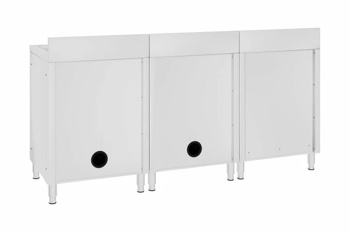 Kommerciel Køkkenvask Med Skab 180x60x96 Cm Rustfrit Stål 4 Kommerciel Køkkenvask Med Skab 180x60x96 Cm Rustfrit Stål - Billede 2