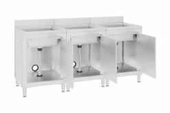 Kommerciel Køkkenvask Med Skabe 3 Stk. Rustfrit Stål -TRADEMAX Salg kommerciel koekkenvask med skabe 3 stk rustfrit staal 4247305 1