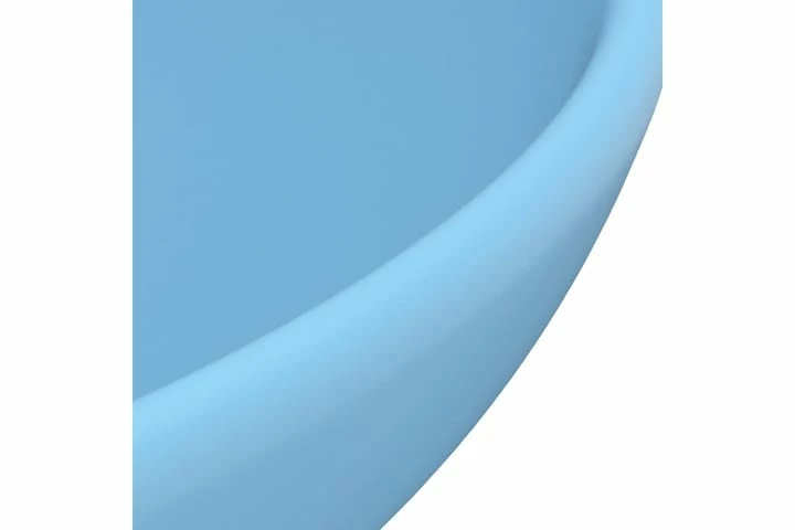 Luksuriøs Håndvask 32,5x14 Cm Rund Keramisk Mat Lyseblå 8 Luksuriøs Håndvask 32,5x14 Cm Rund Keramisk Mat Lyseblå - Billede 6