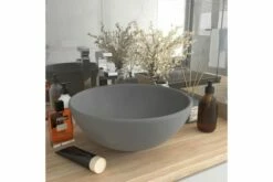 Luksuriøs Håndvask 32,5x14 Cm Rund Keramisk Mat Lysegrå -TRADEMAX Salg luksurioes haandvask 325x14 cm rund keramisk mat lysegraa 4454508