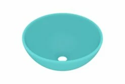 Luksuriøs Håndvask 32,5x14 Cm Rund Keramisk Mat Lysegrøn
