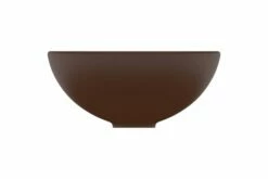 Luksuriøs Håndvask 32,5x14 Cm Rund Keramisk Mat Mørkebrun -TRADEMAX Salg luksurioes haandvask 325x14 cm rund keramisk mat moerkebrun 2165377 1