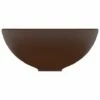 Luksuriøs Håndvask 32,5x14 Cm Rund Keramisk Mat Mørkebrun -TRADEMAX Salg luksurioes haandvask 325x14 cm rund keramisk mat moerkebrun 2165377