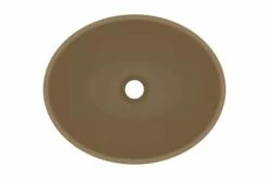 Luksuriøs Håndvask 40x33 Cm Keramisk Oval Mat Cremefarvet -TRADEMAX Salg luksurioes haandvask 40x33 cm keramisk oval mat cremefarvet 4246930 1