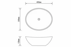 Luksuriøs Håndvask 40x33 Cm Keramisk Oval Mat Cremefarvet -TRADEMAX Salg luksurioes haandvask 40x33 cm keramisk oval mat cremefarvet 4246933 1
