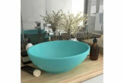 Luksuriøs Håndvask 40x33 Cm Keramisk Oval Mat Lysegrøn -TRADEMAX Salg luksurioes haandvask 40x33 cm keramisk oval mat lysegroen 4246982