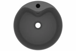 Luksuriøs Håndvask Med Overløb 36x13 Cm Keramik Mat Mørkegrå -TRADEMAX Salg luksurioes haandvask med overloeb 36x13 cm keramik mat moerkegraa 2166875