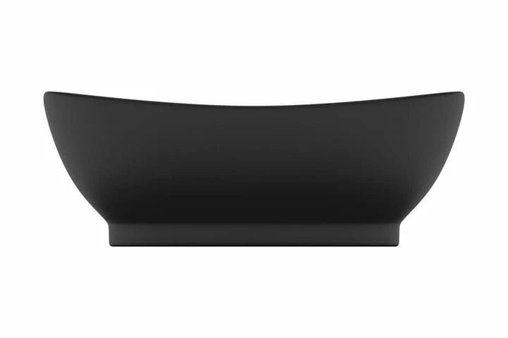 Luksuriøs Håndvask Overløb 58,5x39 Cm Keramik Oval Mat Sort 9 Luksuriøs Håndvask Overløb 58,5x39 Cm Keramik Oval Mat Sort - Billede 7