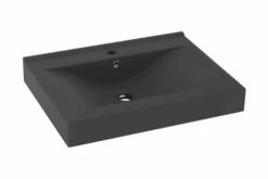 Luksuriøs Håndvask Vandhanehul 60x46 Cm Keramik Mat Mørkegrå -TRADEMAX Salg luksurioes haandvask vandhanehul 60x46 cm keramik mat moerkegraa 4071732