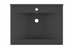 Luksuriøs Håndvask Vandhanehul 60x46 Cm Keramik Mat Mørkegrå -TRADEMAX Salg luksurioes haandvask vandhanehul 60x46 cm keramik mat moerkegraa 4076787