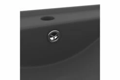 Luksuriøs Håndvask Vandhanehul 60x46 Cm Keramik Mat Mørkegrå -TRADEMAX Salg luksurioes haandvask vandhanehul 60x46 cm keramik mat moerkegraa 4076789 1