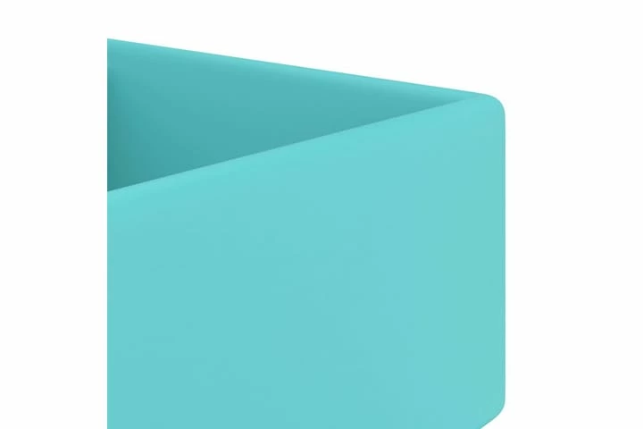 Luksus Håndvask Overløb 41x41 Cm Keramik Firkantet Lysegrøn 4 Luksus Håndvask Overløb 41x41 Cm Keramik Firkantet Lysegrøn - Billede 2