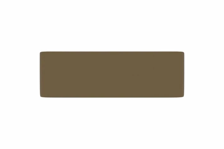 Luksushåndvask 41x30x12 Cm Keramik Mat Cremefarvet 14 Luksushåndvask 41x30x12 Cm Keramik Mat Cremefarvet - Billede 12