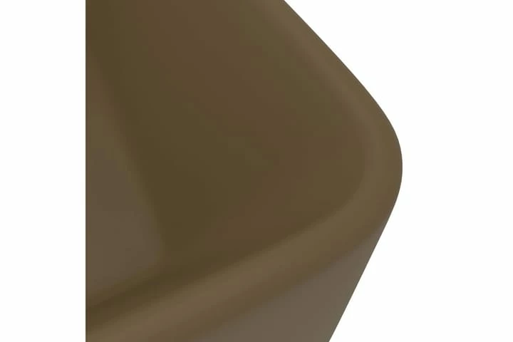 Luksushåndvask 41x30x12 Cm Keramik Mat Cremefarvet 12 Luksushåndvask 41x30x12 Cm Keramik Mat Cremefarvet - Billede 10