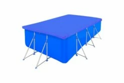 Poolovertræk 2 Stk. 400x207 Cm 90 G/m² PE Rektangulært -TRADEMAX Salg poolovertraek 2 stk 400x207 cm 90 gm pe rektangulaert blaa 3307902 1