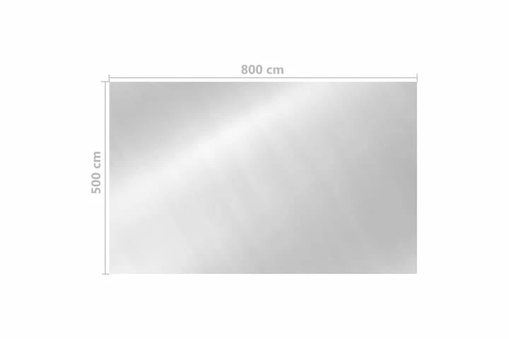 Rektangulært Poolovertræk 800x500 Cm Pe Sølvfarvet 6 Rektangulært Poolovertræk 800x500 Cm Pe Sølvfarvet - Billede 4