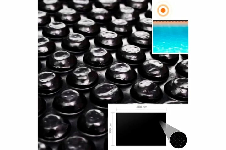 Rektangulært Poolovertræk 800x500 Cm PE Sort 3 Rektangulært Poolovertræk 800x500 Cm PE Sort