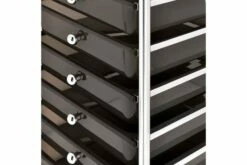 Rullebord Med 10 Skuffer Plastik Sort -TRADEMAX Salg rullebord med 10 skuffer plastik sort 2007435