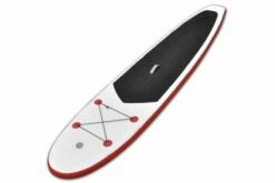 Stand Up Paddle Board-Sæt Sup Surfbræt Oppustelig Rød Og Hvi