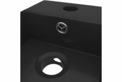 Væghængt Håndvask Med Overløb Til Badeværelse Keramisk Sort 17 Væghængt Håndvask Med Overløb Til Badeværelse Keramisk Sort -TRADEMAX Salg vaeghaengt haandvask med overloeb til badevaerelse keramisk sort 4076828