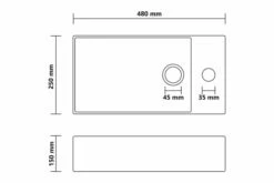 Væghængt Håndvask Med Overløb Til Badeværelse Keramisk Sort 25 Væghængt Håndvask Med Overløb Til Badeværelse Keramisk Sort -TRADEMAX Salg vaeghaengt haandvask med overloeb til badevaerelse keramisk sort 4076829 1