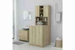 Vaskemaskineskab 71x71,5x91,5 Cm Sonoma-eg -TRADEMAX Salg vaskemaskineskab 71x715x915 cm sonoma eg 3483117