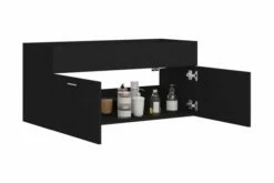Vaskeskab 100x38,5x46 Cm Spånplade Sort -TRADEMAX Salg vaskeskab 100x385x46 cm spaanplade sort sort 3337443
