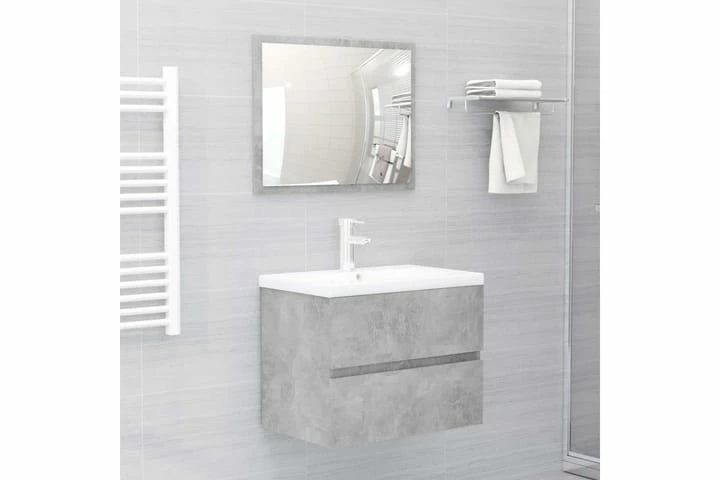 Vaskeskab 60x38,5x45 Cm Spånplade Betongrå 16 Vaskeskab 60x38,5x45 Cm Spånplade Betongrå - Billede 14