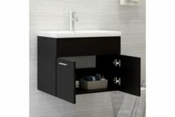 Vaskeskab 60x38,5x46 Cm Spånplade Sort -TRADEMAX Salg vaskeskab 60x385x46 cm spaanplade sort sort 2475597