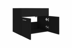 Vaskeskab 60x38,5x46 Cm Spånplade Sort -TRADEMAX Salg vaskeskab 60x385x46 cm spaanplade sort sort 2475601 1