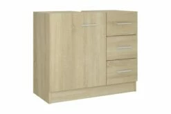 Vaskeskab 63x30x54 Cm Spånplade Sonoma-eg 35 Vaskeskab 63x30x54 Cm Spånplade Sonoma-eg -TRADEMAX Salg vaskeskab 63x30x54 cm spaanplade sonoma eg brun 3325804 1