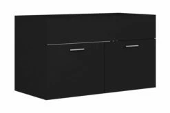 Vaskeskab 80x38,5x46 Cm Spånplade Sort -TRADEMAX Salg vaskeskab 80x385x46 cm spaanplade sort sort 3337630 1