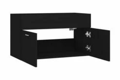 Vaskeskab 80x38,5x46 Cm Spånplade Sort -TRADEMAX Salg vaskeskab 80x385x46 cm spaanplade sort sort 3337631 1