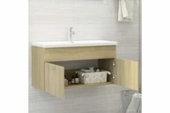 Vaskeskab 90x38,5x46 Cm Spånplade Sonoma-eg -TRADEMAX Salg vaskeskab 90x385x46 cm spaanplade sonoma eg brun 3337712 1
