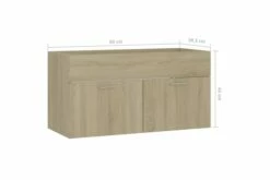 Vaskeskab 90x38,5x46 Cm Spånplade Sonoma-eg -TRADEMAX Salg vaskeskab 90x385x46 cm spaanplade sonoma eg brun 3337713 1