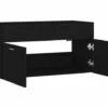 Vaskeskab 90x38,5x46 Cm Spånplade Sort -TRADEMAX Salg vaskeskab 90x385x46 cm spaanplade sort sort 3337596