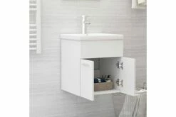 Vaskeskab Med Indbygget Håndvask Spånplade Hvid -TRADEMAX Salg vaskeskab med indbygget haandvask spaanplade hvid hvid 2698915 1