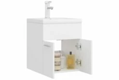 Vaskeskab Med Indbygget Håndvask Spånplade Hvid -TRADEMAX Salg vaskeskab med indbygget haandvask spaanplade hvid hvid 2893694