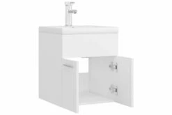 Vaskeskab Med Indbygget Håndvask Spånplade Hvid -TRADEMAX Salg vaskeskab med indbygget haandvask spaanplade hvid hvid 2900076