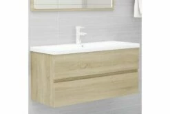 Vaskeskab Med Indbygget Håndvask Spånplade Sonoma-eg -TRADEMAX Salg vaskeskab med indbygget haandvask spaanplade sonoma eg brun 3326645