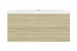 Vaskeskab Med Indbygget Håndvask Spånplade Sonoma-eg -TRADEMAX Salg vaskeskab med indbygget haandvask spaanplade sonoma eg brun 3341437 1